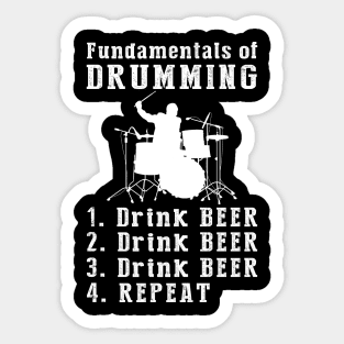 Drums & Draughts: The Rhythm of Beer and Beats Tee Sticker